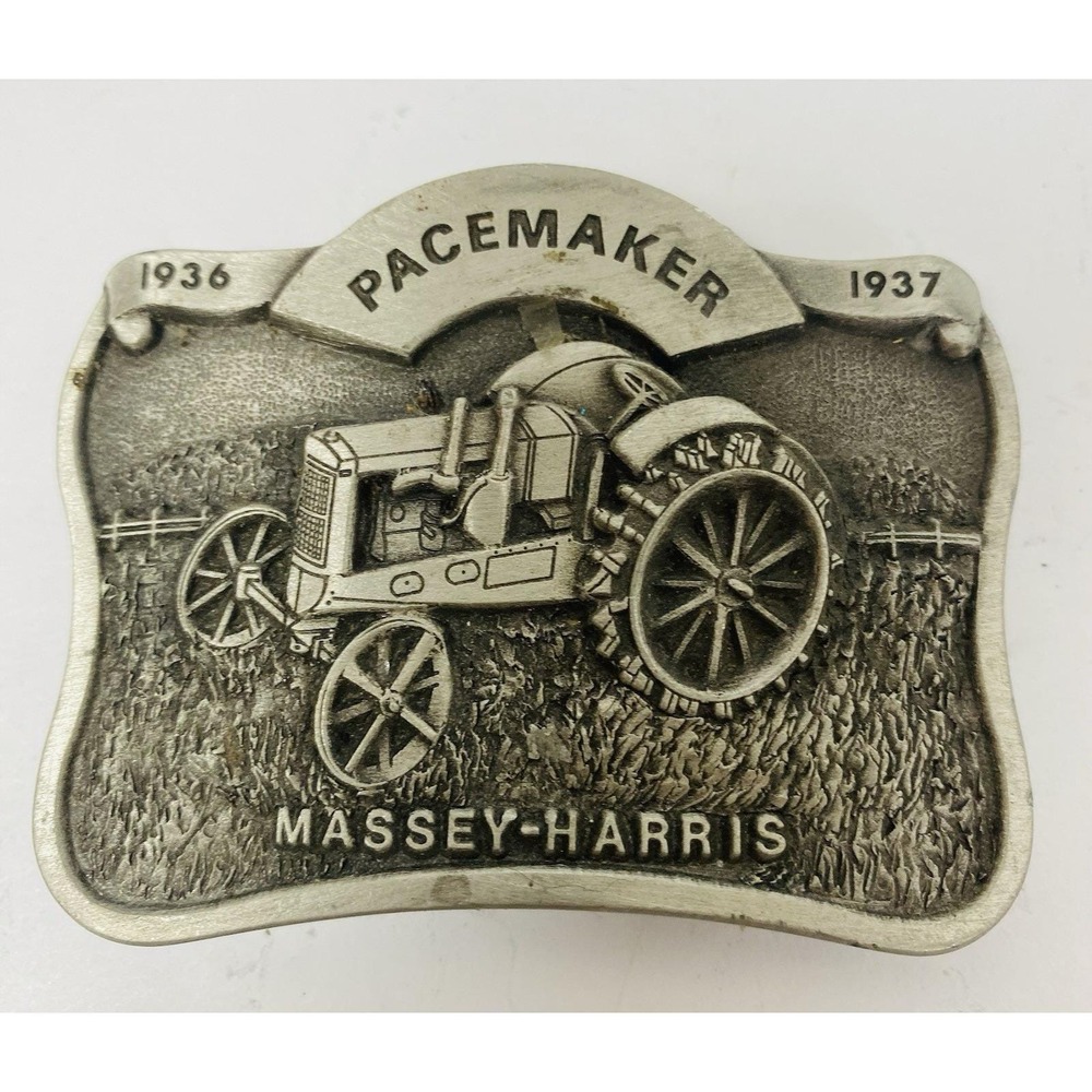 Massey Harris Belt Buckle Pacemaker‎ 1837-1937 Tractor Limited Edition Pewter